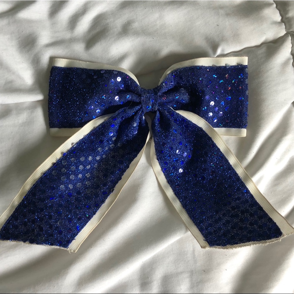 Cheer Bow (Royal Blue/White)